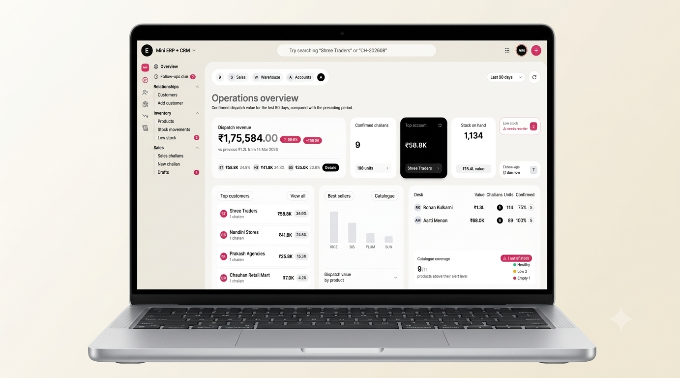 Mini ERP + CRM Operations Portal